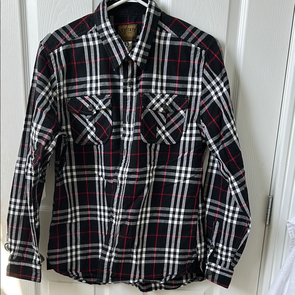 Levitate Black and Red Plaid Shirt